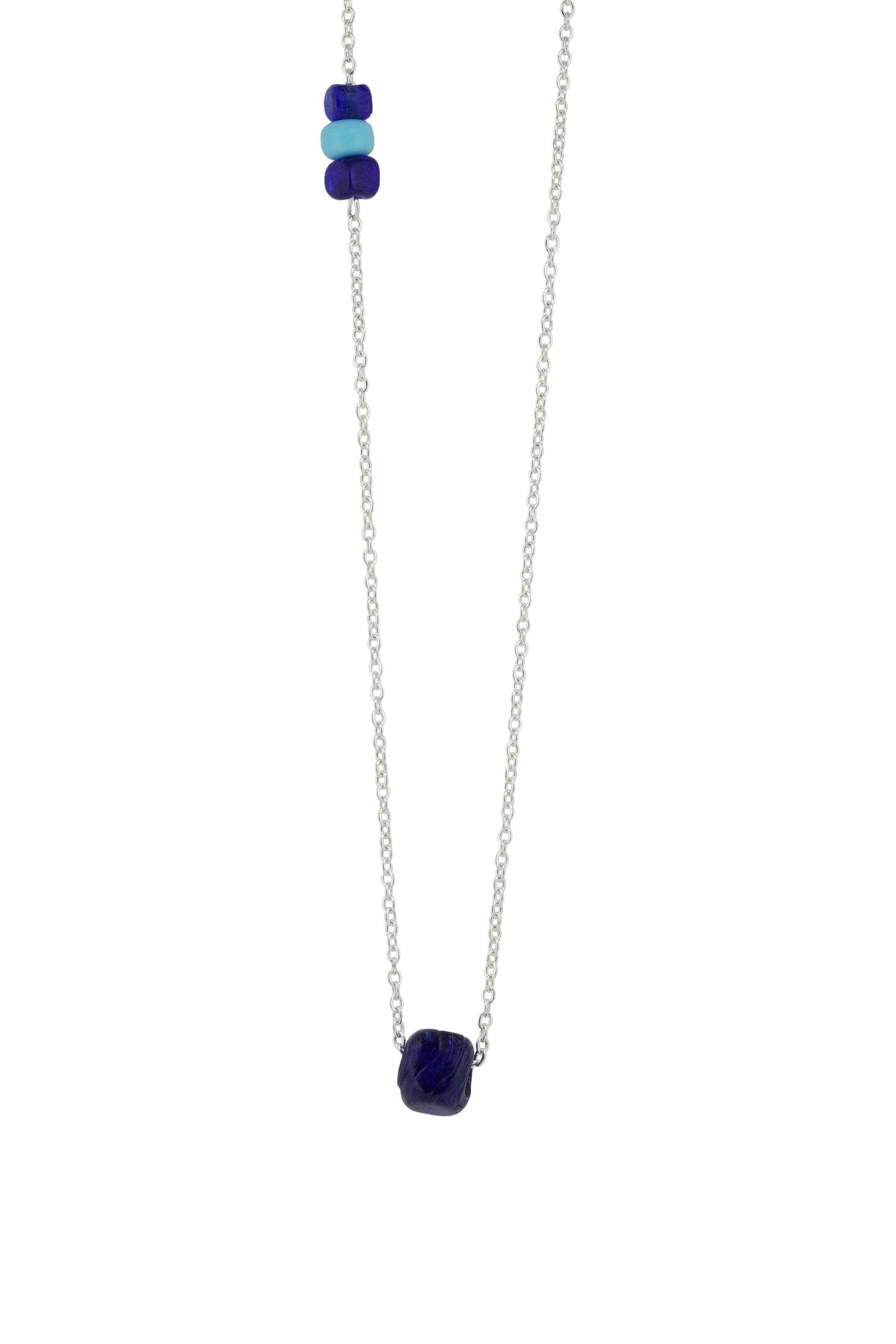Protect Your People-  Turquoise Glass Bead Necklace with Customizable Additional Beads