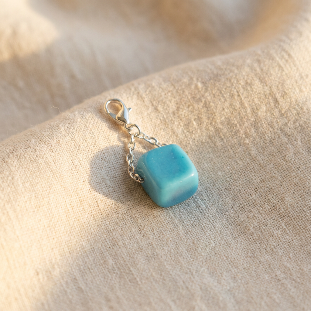 Protect Your Peace Signature Turquoise Glass Bead Clip-On Charms